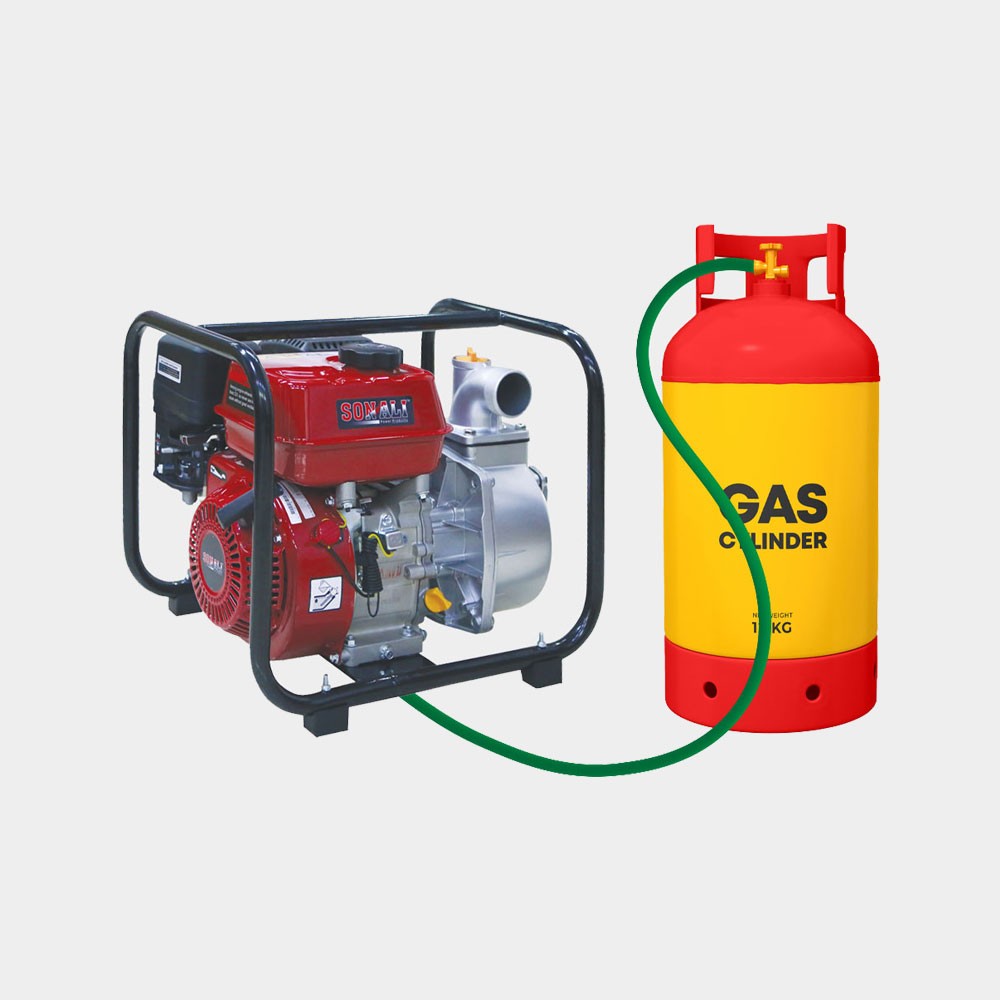 সোনালি ৩″ এলপিজি ওয়াটার পাম্প SPL30RS-DF, ডুয়েল ফুয়েল পেট্রোল গ্যাস ইঞ্জিন
