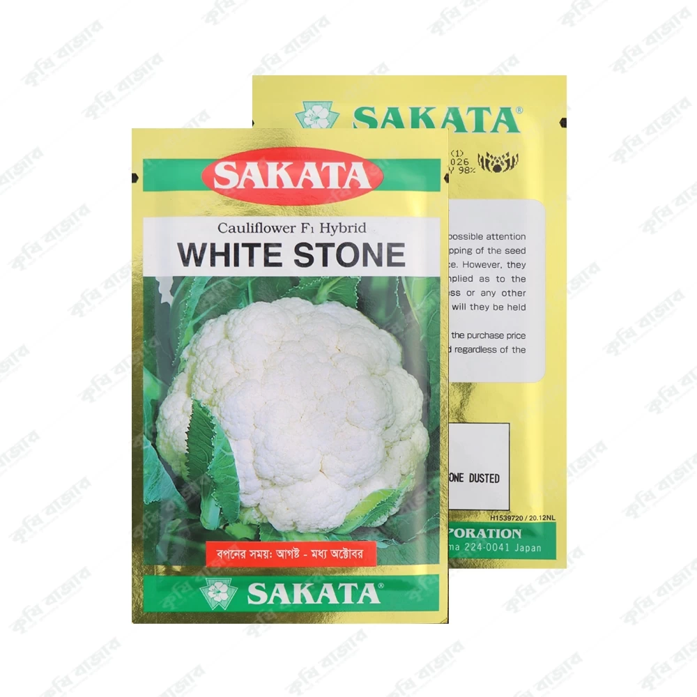 হোয়াইট স্টোন - ফুলকপি ( ১০ গ্রাম )- SAKATA Cauliflower F1 Hybride White Stone